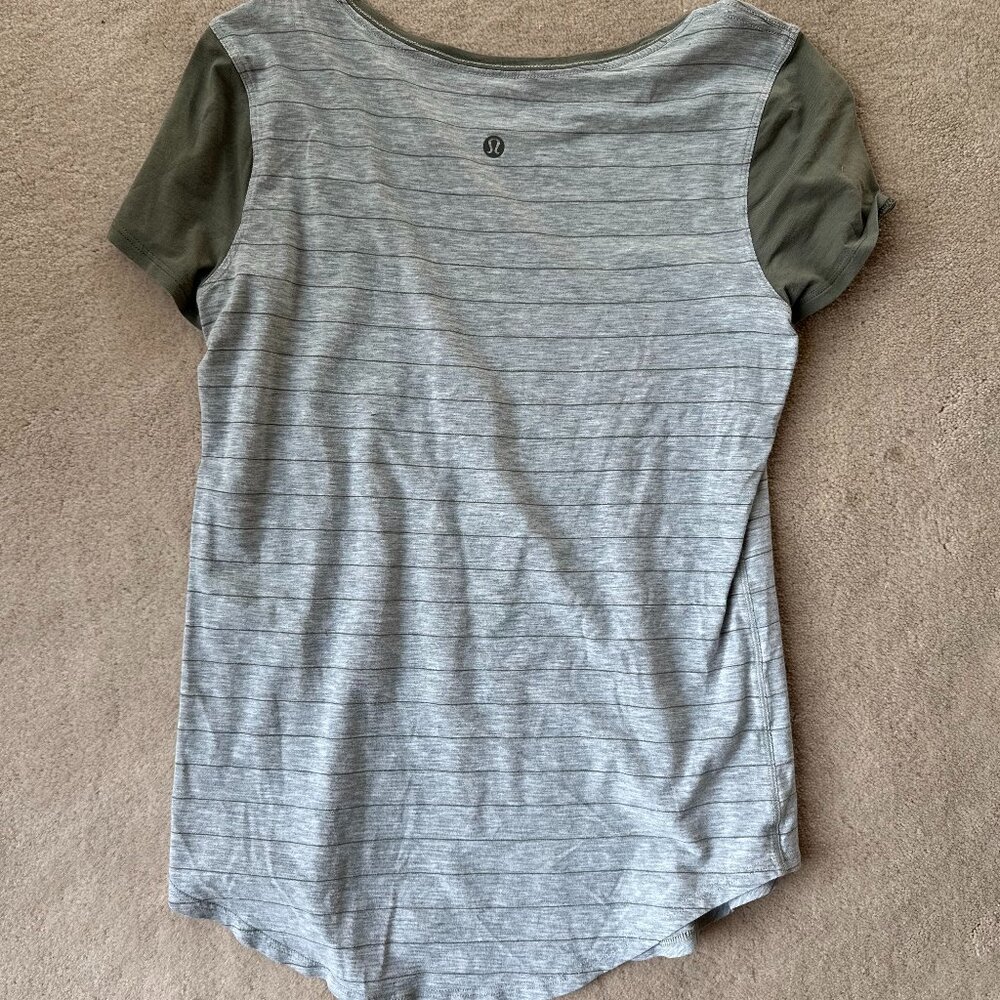 Lululemon Swiftly Tech With Green Sleeves And Str… - image 4